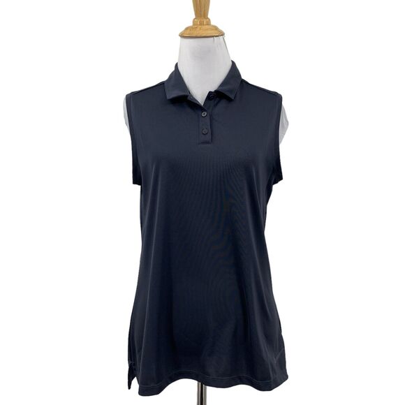 Nike Tank Top Women M Medium Blue Gray Golf Sleeveless Dri Fit Wicking Polo - Picture 1 of 15